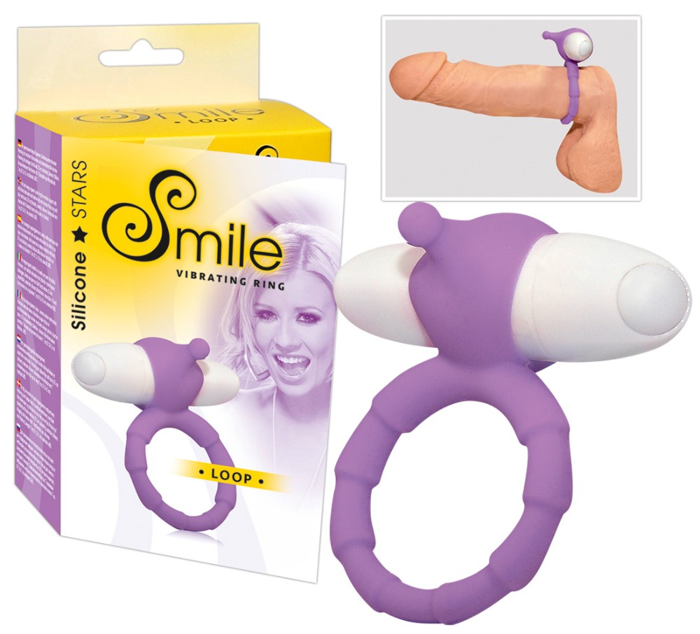 Ерекційне кільце - Smile Loop Vibr. Ring Purple - зображення 1