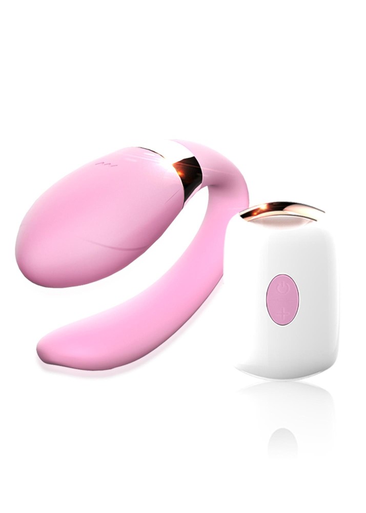 Вібратор для пар - V-Vibe Pink, USB, 7 Function, Remote Control - зображення 1