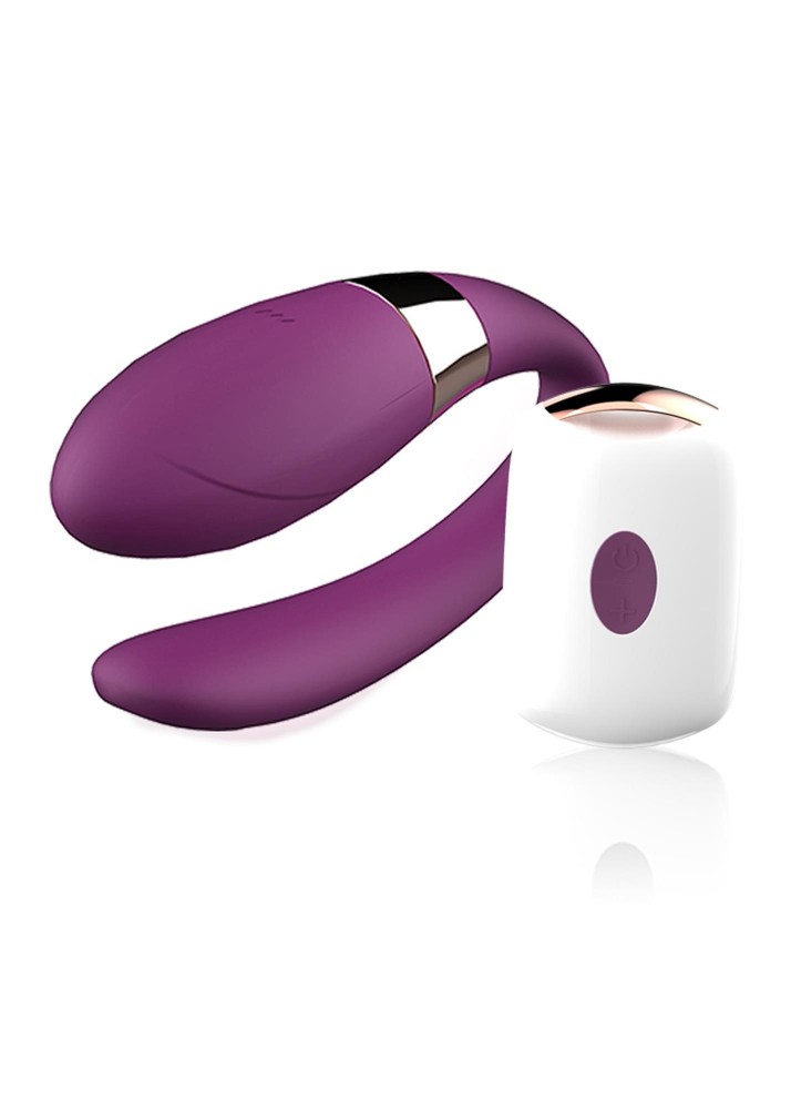 Вібратор для пар - V-Vibe Purple, USB, 7 Function, Remote Control - зображення 1