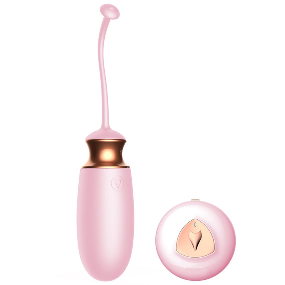Віброяйце - Vibrating Silicone Love Egg Pink, USB, 10 Function, Heating, Voice Control - зображення 1