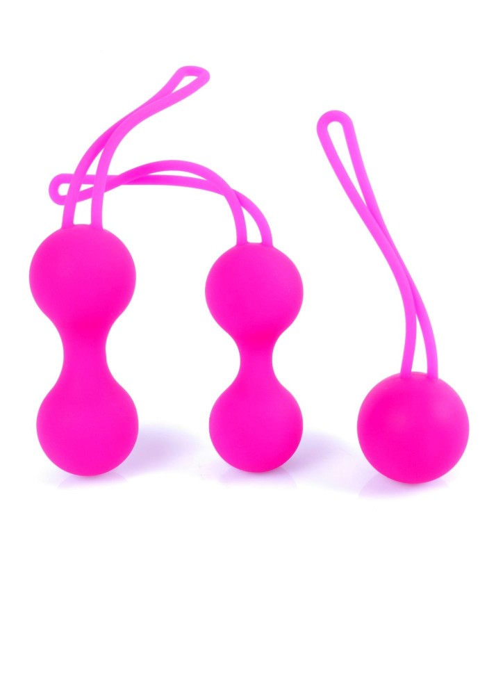 Набір вагінальних кульок - Silicone Kegal Balls Set Pink - зображення 1