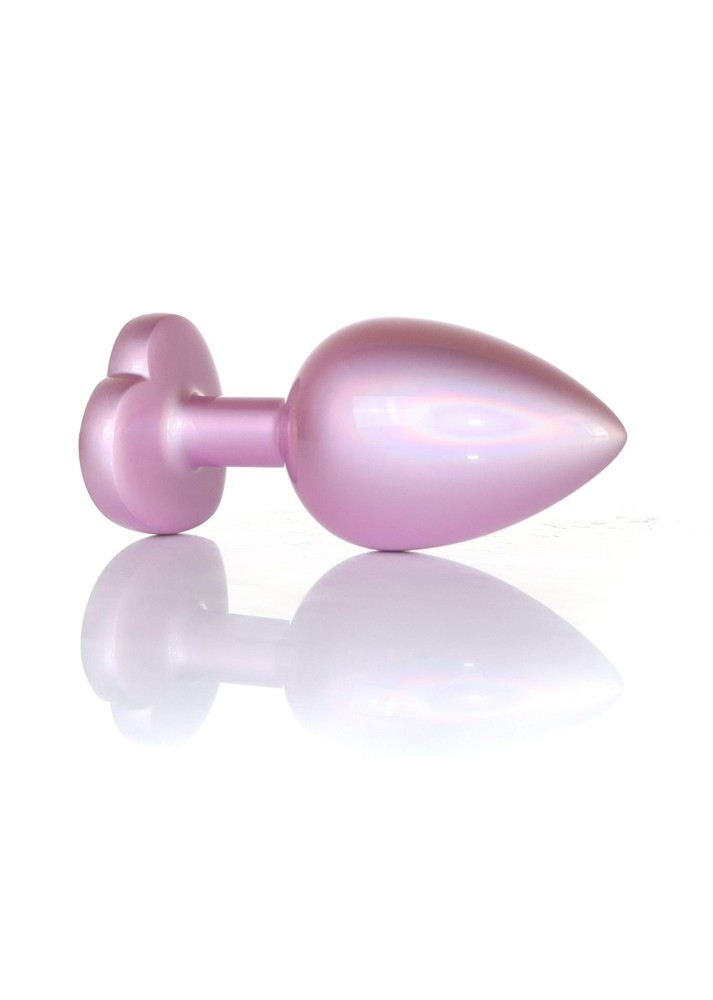 Анальна пробка - Jewellery Pearl Pink Heart Plug Clear L - зображення 1
