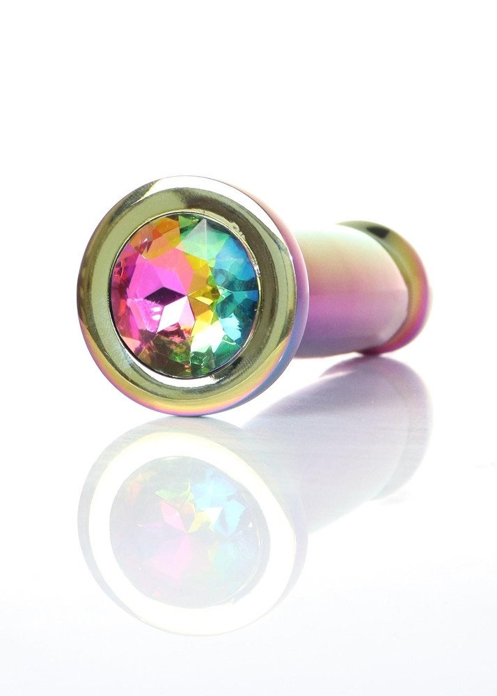 Анальна пробка - Jewellery Multicolour Penis Plug Clear M - зображення 1