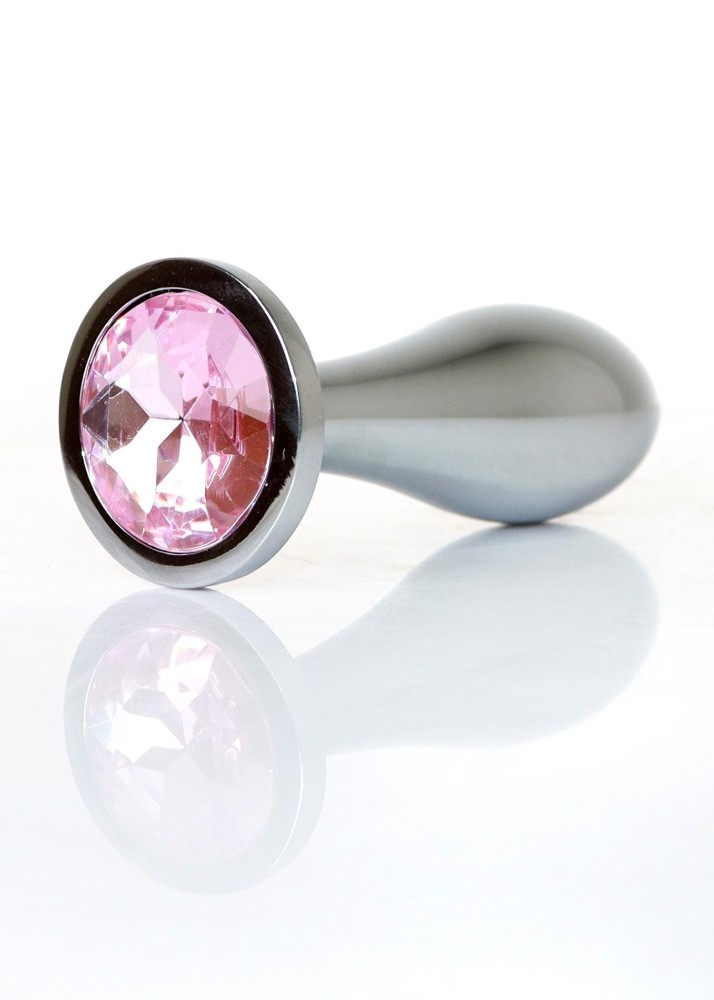 Анальна пробка - Jewellery Silver Plug M Pink - зображення 1