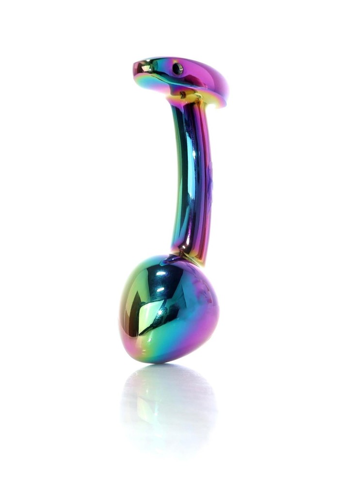 Анальна пробка - Jewellery Multicolour Curved Plug L - зображення 1