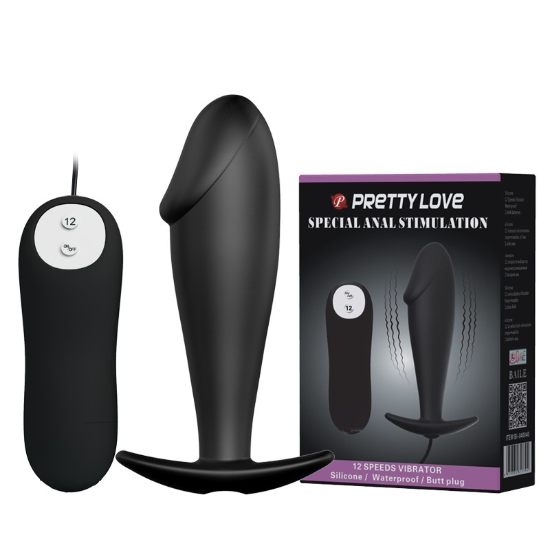 Анальна пробка - Pretty Love Special Anal Stimulation Vibrating Penis Black - зображення 1