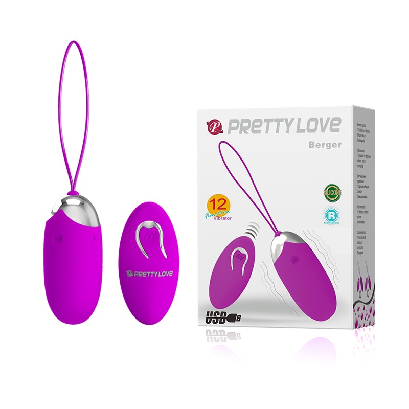 Віброяйце - Pretty Love Berger Vibrating Egg Purple - зображення 1