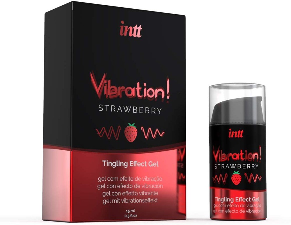 Рідкий Вібратор - Intt Vibration! Strawberry, 15 мл - зображення 1