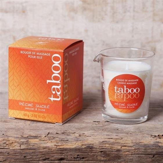 Масажна свічка - Taboo Peche Sucre, 60 г - зображення 1
