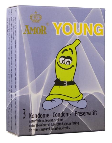 Презервативи - Amor Young, 3 шт. - зображення 1