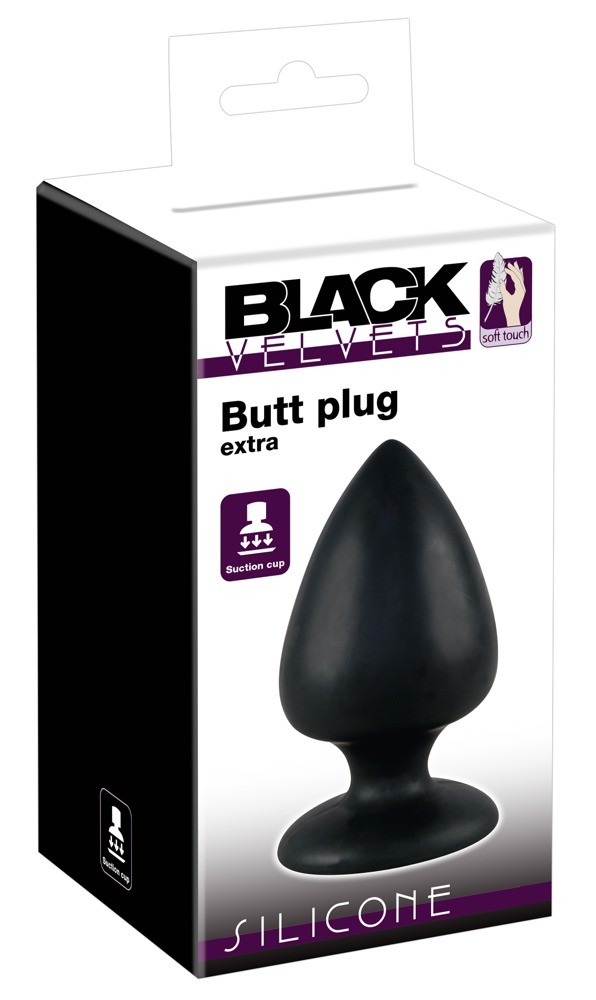 Анальна пробка - Black Velvets Butt Plug Extra - зображення 1