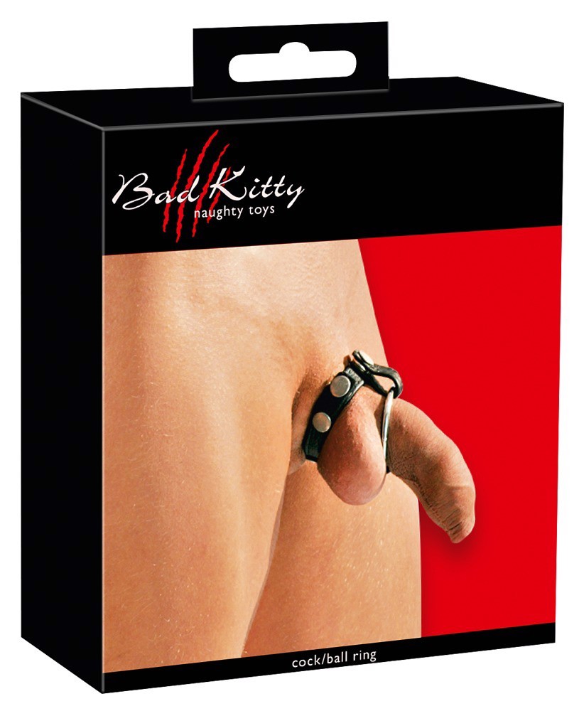 Набір ерекційних кілець з ремінцем - Bad Kitty Cock/Ball Ring - зображення 1