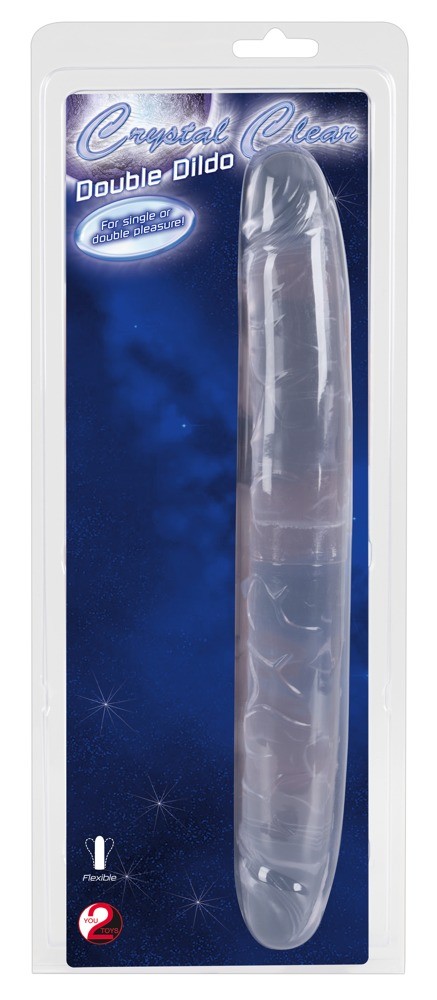 Двосторонній фалоімітатор - Crystal Clear Double Dildo - зображення 1