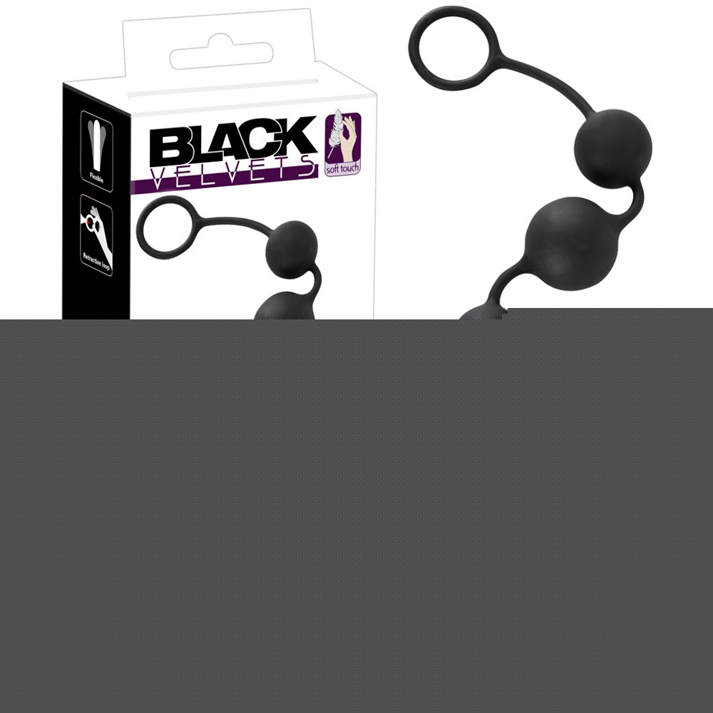 Анальні кульки - Black Velvets Anal Beads - зображення 1