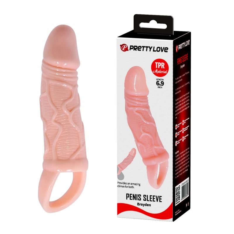 Насадка на член - Pretty Love Brayden Penis Sleeve Flesh - зображення 1