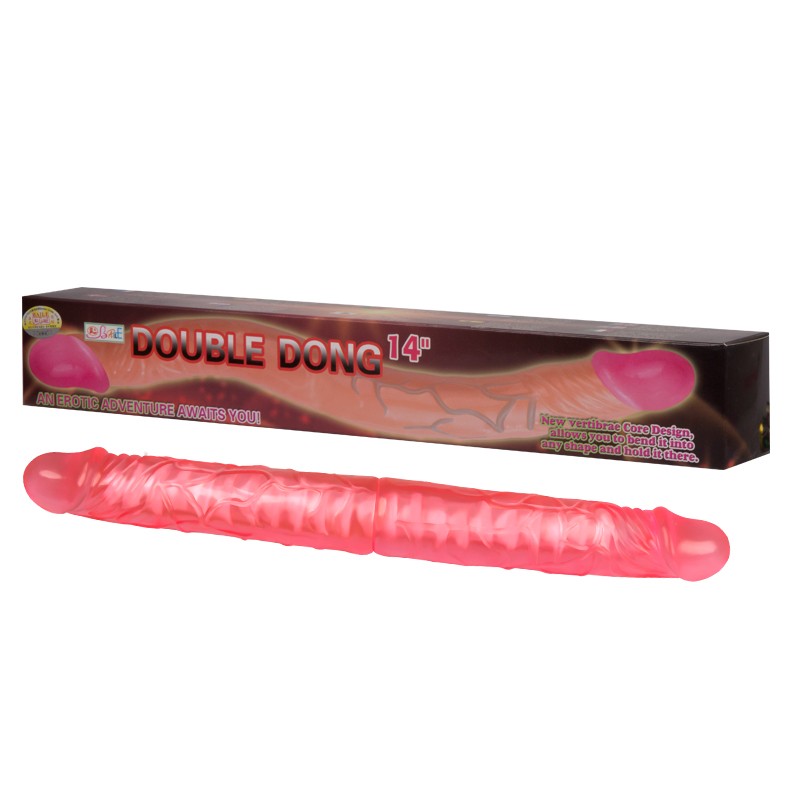 Двосторонній фалоімітатор - Double Dong Pink, 14" - зображення 1
