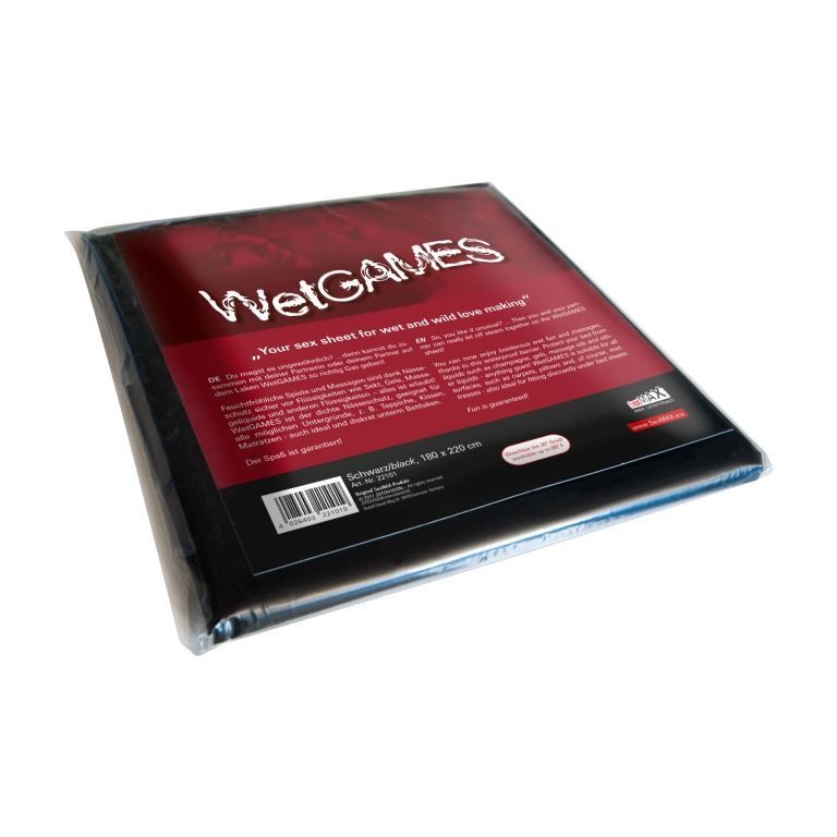 Простирадло - SexMax WetGAMES Sex-Laken Black, 180 x 220 см - зображення 1