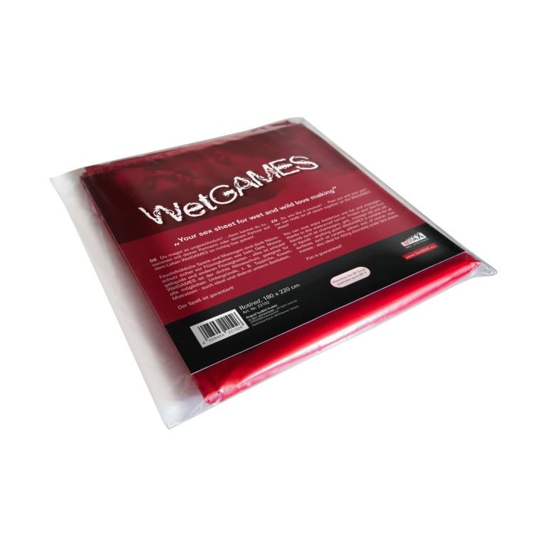 Простирадло - SexMax WetGAMES Sex-Laken Red, 180 x 220 см - зображення 1