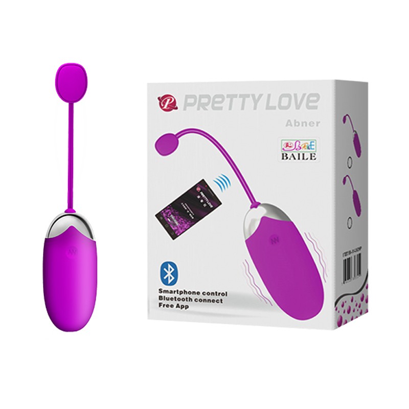 Віброяйце - Pretty Love Abner Vibrating Egg Purple (App) - зображення 1