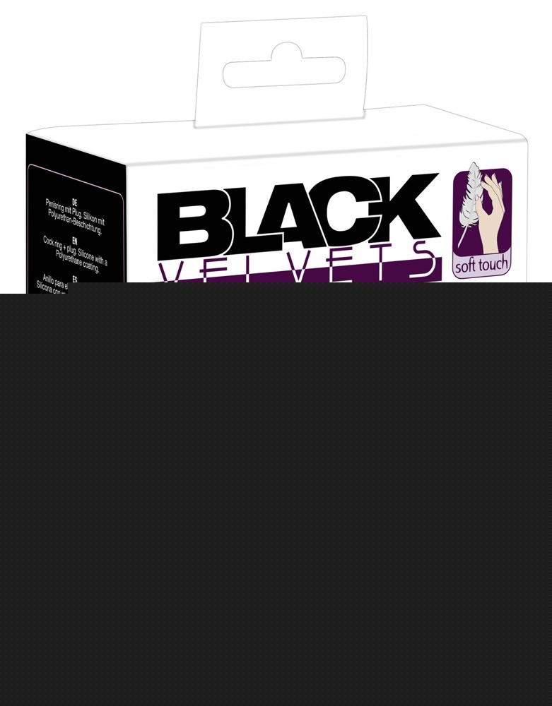 Ерекційне кільце з анальною пробкою - Black Velvets Ring & Plug - зображення 1