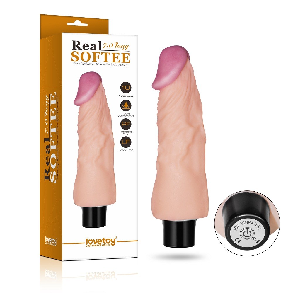 Реалістичний вібратор - Reel Softee Vibrator 7" - зображення 1