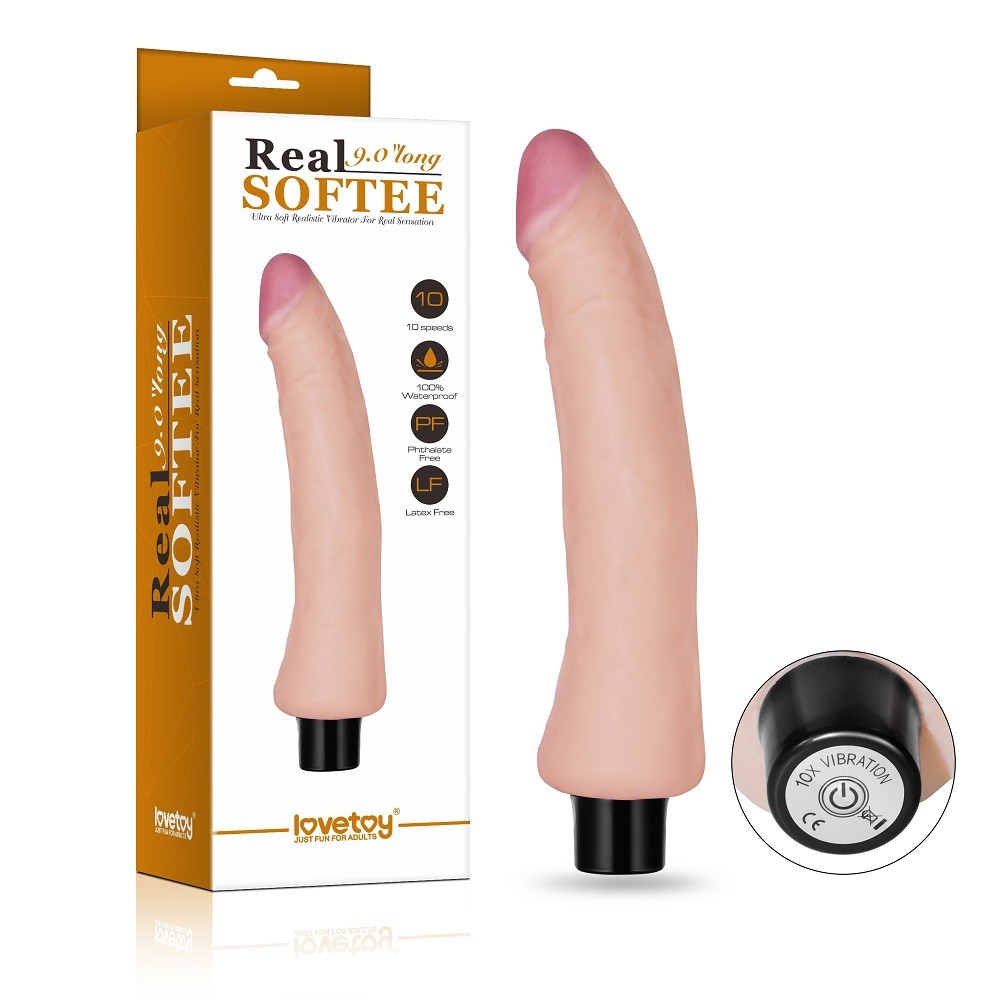 Реалістичний вібратор - Real Softee Vibrator 9" - зображення 1