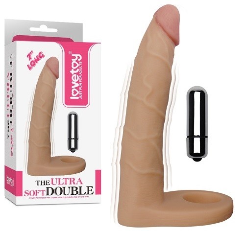 Насадка для подвійного проникнення - The Ultra Soft Double Vibrating 7" - зображення 1