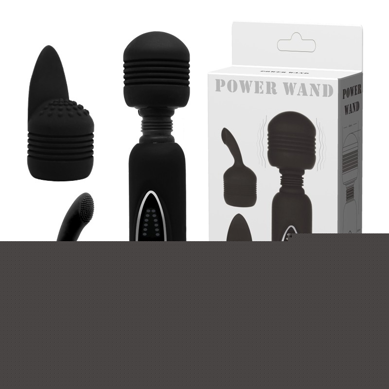 Вібратор зі змінними насадками - Power Wand Massage Kit Black - зображення 1
