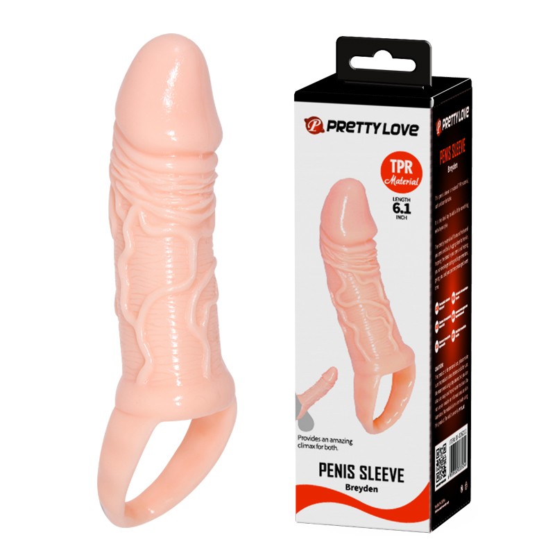 Насадка на член - Pretty Love Breyden Penis Sleeve Flesh - зображення 1