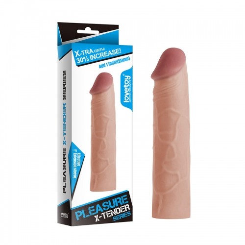 Насадка на член - Pleasure X-Tender Penis Sleeve Add 1" Flesh - зображення 1