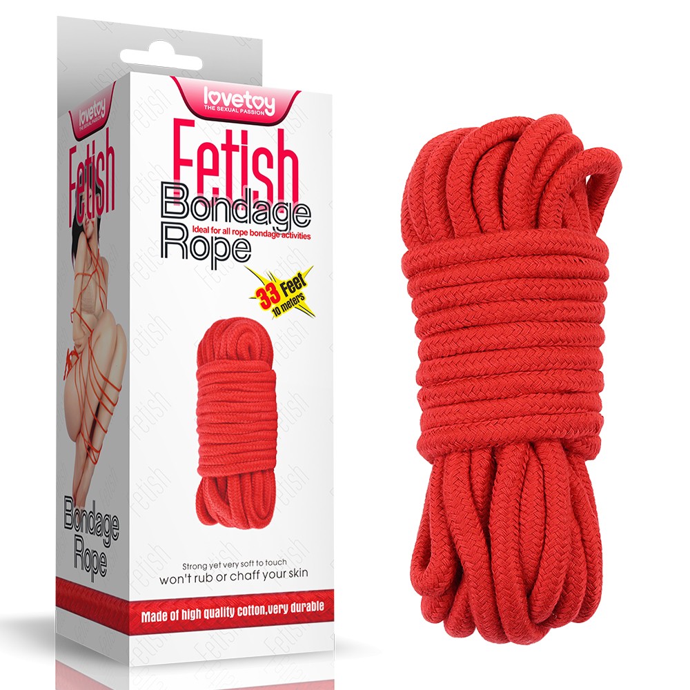 Мотузка - Fetish Bondage Rope Red, 10 м - зображення 1
