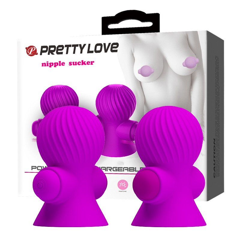 Вакуумна помпи для сосків - Pretty Love Nipple Sucker Purple - зображення 1