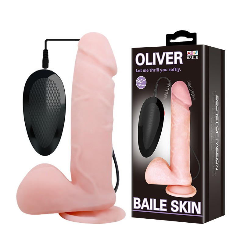 Вібратор - Oliver Vibrating Dildo Flesh - зображення 1