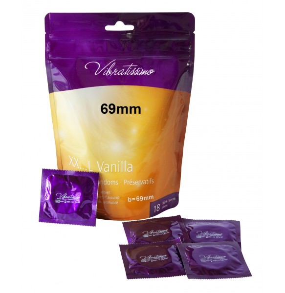 Презервативи - Vibratissimo XX ... L Vanilla, 69 мм, 18 шт. - зображення 1