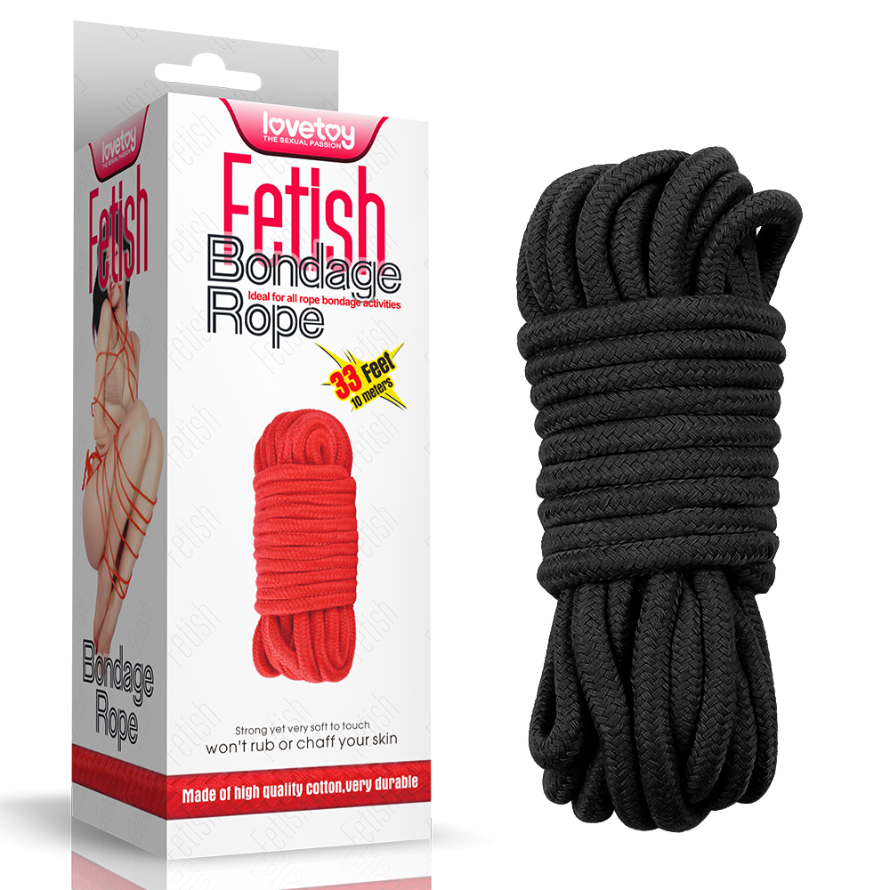 Мотузка - Fetish Bondage Rope Black, 10 м - зображення 1