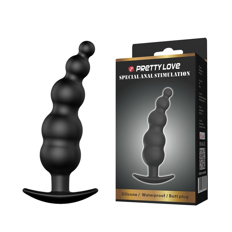 Анальна пробка - Pretty Love Special Anal Stimulation Butt Plug Black - зображення 1