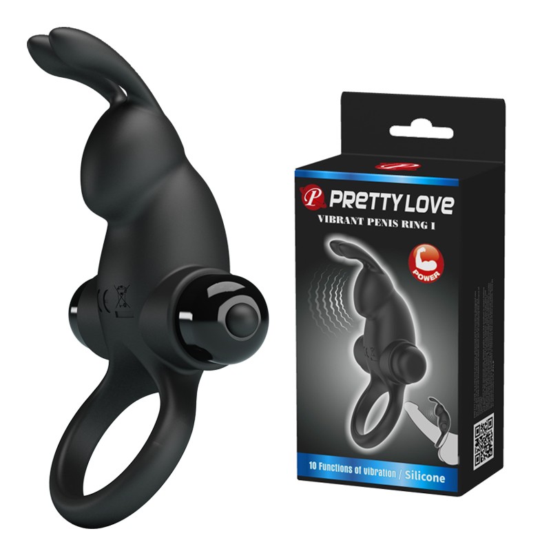 Ерекційне кільце - Pretty Love Vibrant Penis Ring I Black - зображення 1