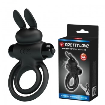 Ерекційне кільце - Pretty Love Vibrant Penis Ring III Black - зображення 1