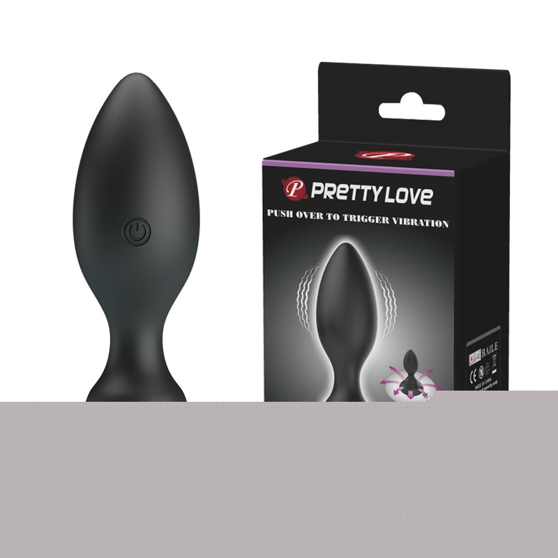 Анальна пробка - Pretty Love Push Over To Trigger Vibration Black - зображення 1