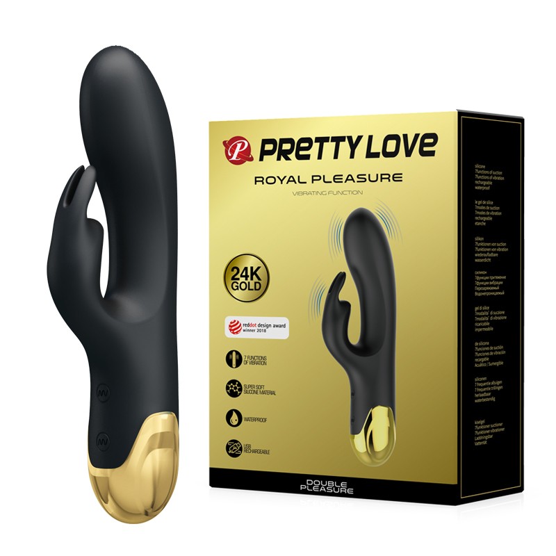 Вібратор - Pretty Love Royal Pleasure Double Pleasure Black - зображення 1