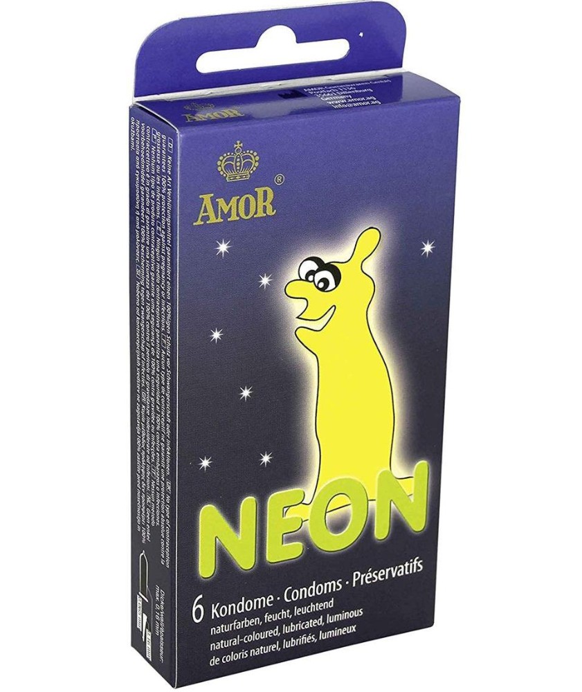 Презервативи - Amor Neon, 6 шт. - зображення 1