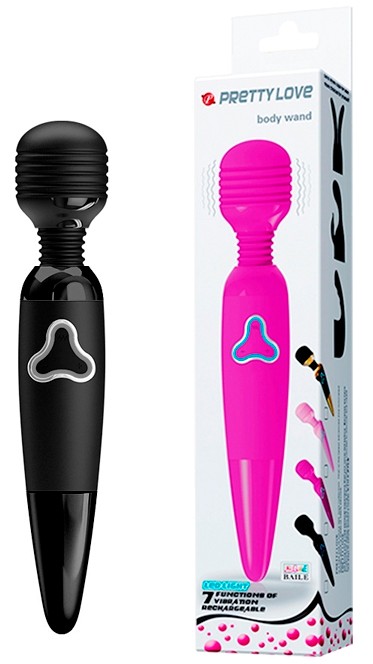 Вібромасажер - Pretty Love Body Wand Black - зображення 1