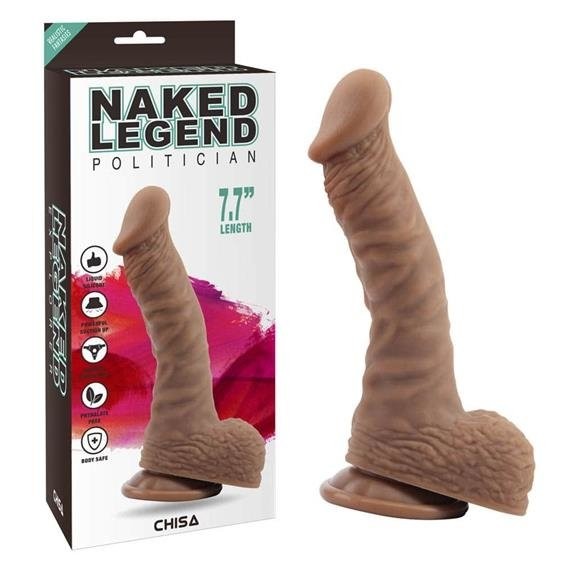Фалоімітатор - Naked Legend Politician 7.7" Brown - зображення 1