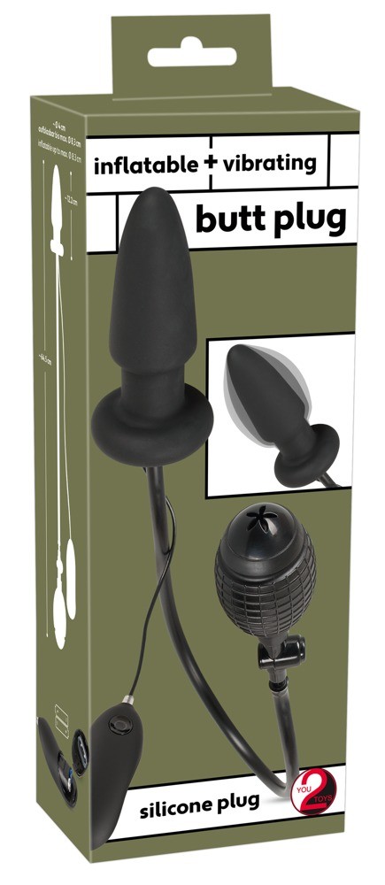 Анальна пробка - Inflatable + Vibrating Butt Plug - зображення 1