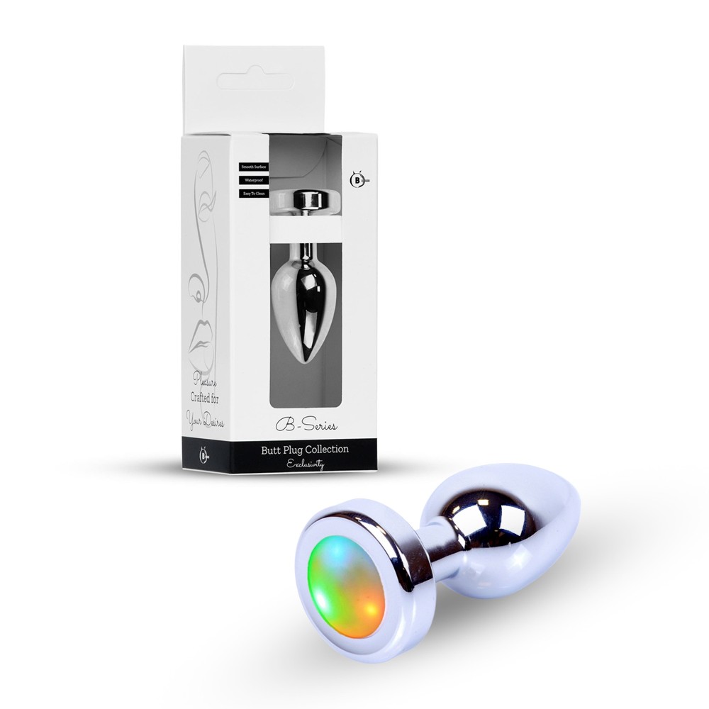 Анальна пробка - Jewellery Silver Plug Disco Flashlight - зображення 1