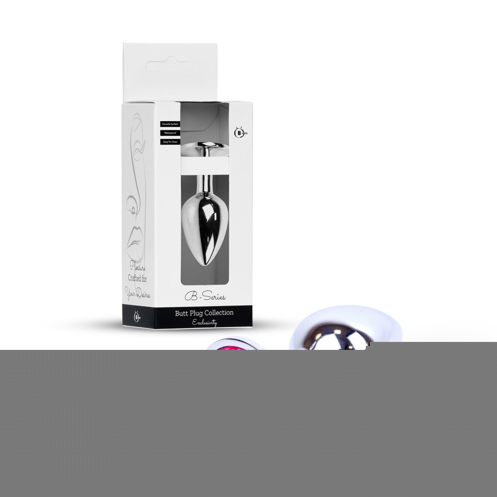 Анальна пробка - Jewellery Silver Plug Pink - зображення 1