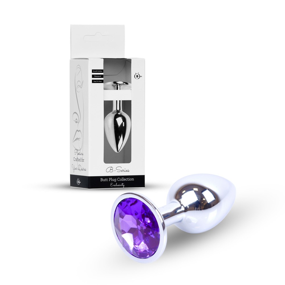 Анальна пробка - Jewellery Silver Plug Purple - зображення 1