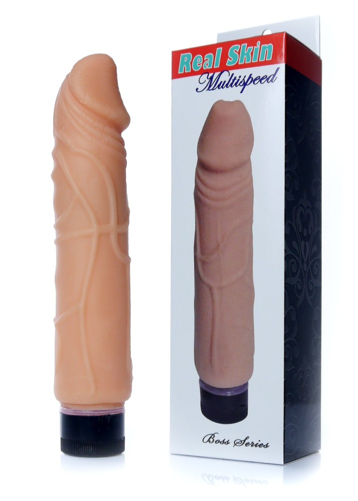 Вібратор - Real Skin Multispeed Flesh, 22 см - зображення 1