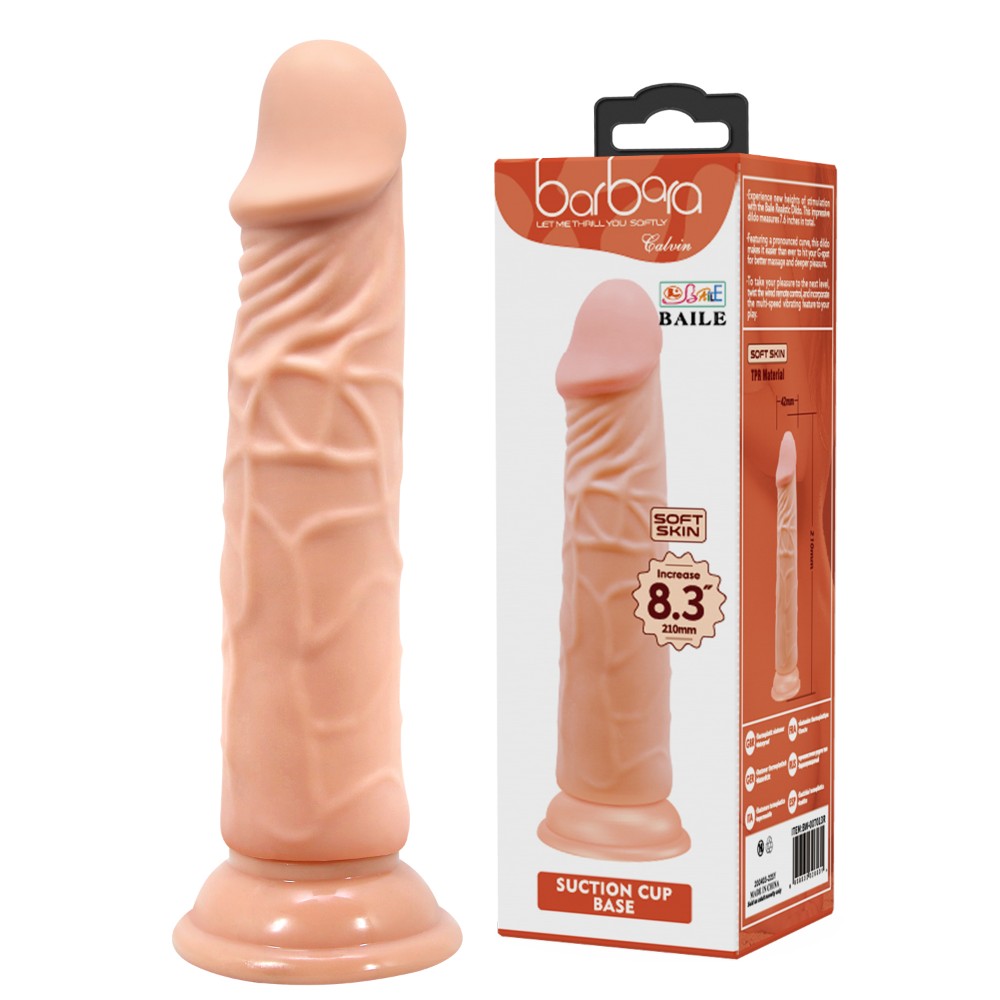Фалоімітатор - Barbara Calvin Dildo 8,3" Flesh - зображення 1