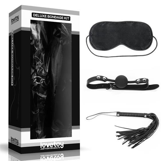Набір БДСМ - Deluxe Bondage Kit (маска, кляп, флогер) - зображення 1
